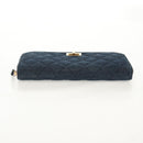 CHANEL 2.55 Zip Around Wallet Denim Blue Gold CC Auth ki6204M-6