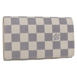 LOUIS VUITTON Damier Azur Portefeuille Tresol Wallet N61744 LV Auth ki6205
