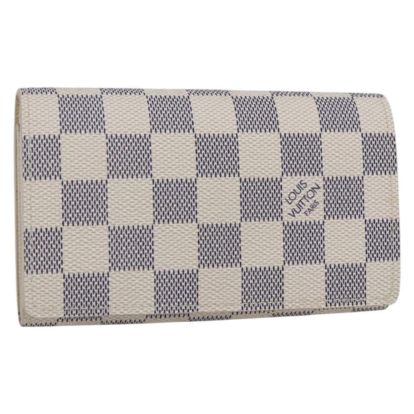 LOUIS VUITTON Damier Azur Portefeuille Tresol Wallet N61744 LV Auth ki6205