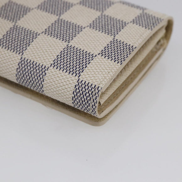 LOUIS VUITTON Damier Azur Portefeuille Tresol Wallet N61744 LV Auth ki6205