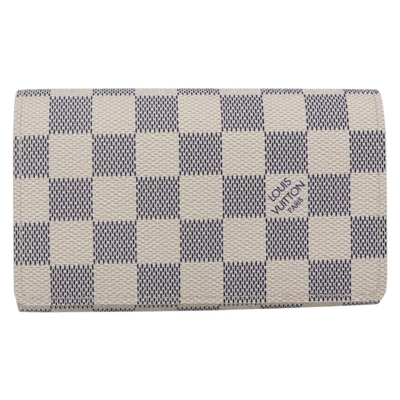 LOUIS VUITTON Damier Azur Portefeuille Tresol Wallet N61744 LV Auth ki6205