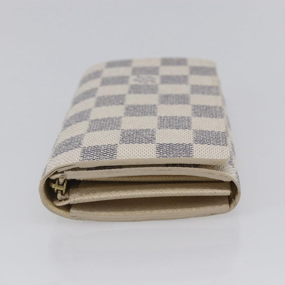 LOUIS VUITTON Damier Azur Portefeuille Tresol Wallet N61744 LV Auth ki6205