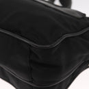 PRADA Shoulder Bag Nylon Leather Black Gold Auth ki6206-16