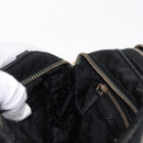 PRADA Shoulder Bag Nylon Leather Black Gold Auth ki6206-22