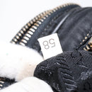 PRADA Shoulder Bag Nylon Leather Black Gold Auth ki6206-12
