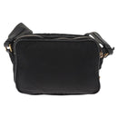 PRADA Shoulder Bag Nylon Leather Black Gold Auth ki6206-2