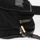PRADA Shoulder Bag Nylon Leather Black Gold Auth ki6206-4