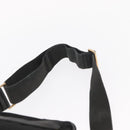 PRADA Shoulder Bag Nylon Leather Black Gold Auth ki6206-14