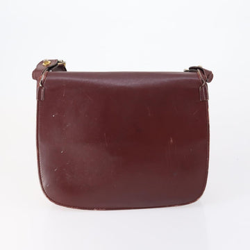 CARTIER Must Line Shoulder Bag Leather 4 Set Bordeaux Auth ki6207 - 0