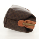 CELINE Macadam Canvas Pouch PVC Leather Brown Gold Auth ki6210A-4