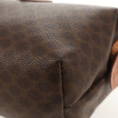 CELINE Macadam Canvas Pouch PVC Leather Brown Gold Auth ki6210A-14