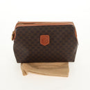 CELINE Macadam Canvas Pouch PVC Leather Brown Gold Auth ki6211A-12