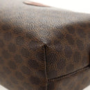 CELINE Macadam Canvas Pouch PVC Leather Brown Gold Auth ki6211A-14