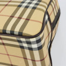 BURBERRY Nova Check Hand Bag PVC Beige Auth ki6212-10