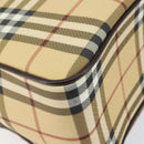BURBERRY Nova Check Hand Bag PVC Beige Auth ki6212-11