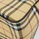 BURBERRY Nova Check Hand Bag PVC Beige Auth ki6212-12