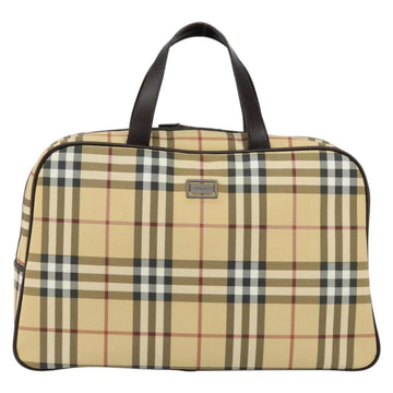 BURBERRY Nova Check Hand Bag PVC Beige Auth ki6212 - 0