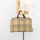 BURBERRY Nova Check Hand Bag PVC Beige Auth ki6212-23