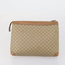 CELINE Macadam Canvas Clutch Bag 3 Set Beige Brown Auth ki6215-10
