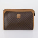 CELINE Macadam Canvas Clutch Bag 3 Set Beige Brown Auth ki6215-15