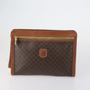 CELINE Macadam Canvas Clutch Bag 3 Set Beige Brown Auth ki6215-2