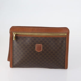 CELINE Macadam Canvas Clutch Bag 3 Set Beige Brown Auth ki6215 - 0