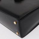 CELINE Hand Bag Leather Black Gold Auth ki6217-15