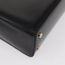 CELINE Hand Bag Leather Black Gold Auth ki6217-16