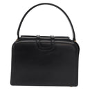 CELINE Hand Bag Leather Black Gold Auth ki6217-2