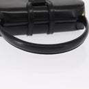 CELINE Hand Bag Leather Black Gold Auth ki6217-7