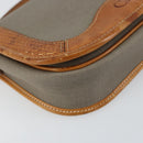 Christian Dior Shoulder Bag Coated Canvas Gray Gold Auth ki6220-14