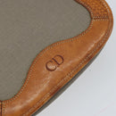 Christian Dior Shoulder Bag Coated Canvas Gray Gold Auth ki6220-10