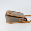 Christian Dior Shoulder Bag Coated Canvas Gray Gold Auth ki6220-3