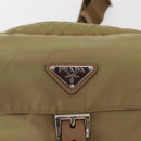 PRADA Shoulder Bag Nylon Beige Silver Auth ki6222-19