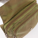 PRADA Shoulder Bag Nylon Beige Silver Auth ki6222-8