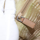PRADA Shoulder Bag Nylon Beige Silver Auth ki6222-25