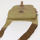 PRADA Shoulder Bag Nylon Beige Silver Auth ki6222-6
