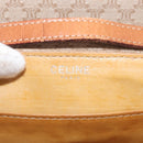 CELINE Macadam Canvas Shoulder Bag PVC Beige Gold Auth ki6223-16