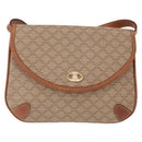 CELINE Macadam Canvas Shoulder Bag PVC Beige Gold Auth ki6223-2