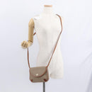 CELINE Macadam Canvas Shoulder Bag PVC Beige Gold Auth ki6223-21