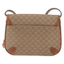 CELINE Macadam Canvas Shoulder Bag PVC Beige Gold Auth ki6223-3