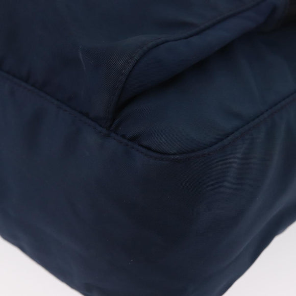 PRADA Shoulder Bag Nylon Navy Silver Auth ki6224