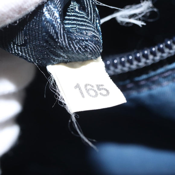 PRADA Shoulder Bag Nylon Navy Silver Auth ki6224