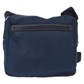PRADA Shoulder Bag Nylon Navy Silver Auth ki6224 - 0