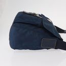 PRADA Shoulder Bag Nylon Navy Silver Auth ki6224-3