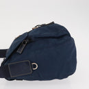 PRADA Shoulder Bag Nylon Navy Silver Auth ki6224-4