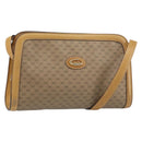 GUCCI Micro GG Supreme Shoulder Bag PVC Beige Gold Auth ki6225-1