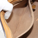 GUCCI Micro GG Supreme Shoulder Bag PVC Beige Gold Auth ki6225-21