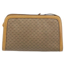 GUCCI Micro GG Supreme Shoulder Bag PVC Beige Gold Auth ki6225-3