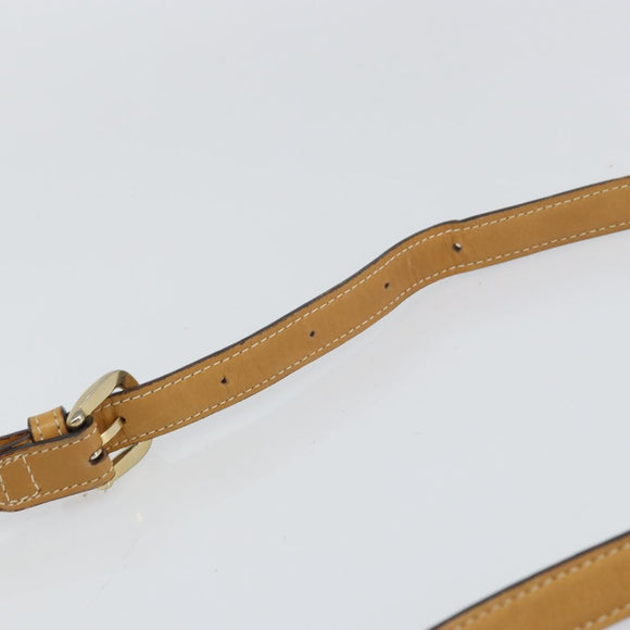 GUCCI Micro GG Supreme Shoulder Bag PVC Beige Gold Auth ki6225